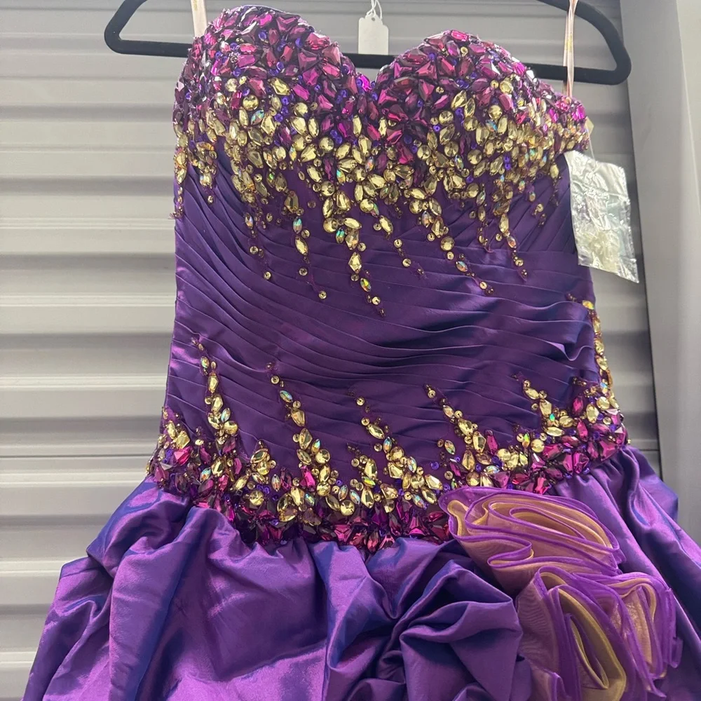 Princess by Mary’s Purple & Gold Ball Gown – Size 6 – New With Tags - Picture 10 of 11